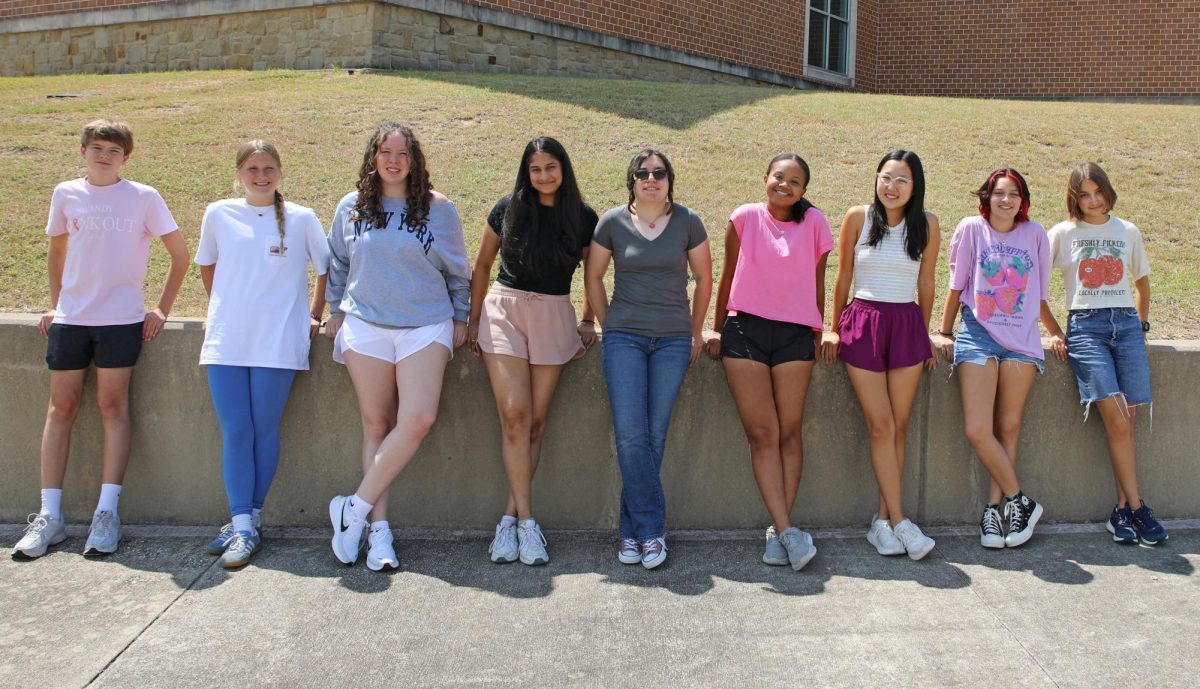 2025-2026 VOICE STAFF. Jackson Walker, Celia John, Michelle Aleman, Aashka Kancharla, Cara Harrington, Savannah King, Audryn Lee, Magnolia Carroll, Valeriia Dehtiar