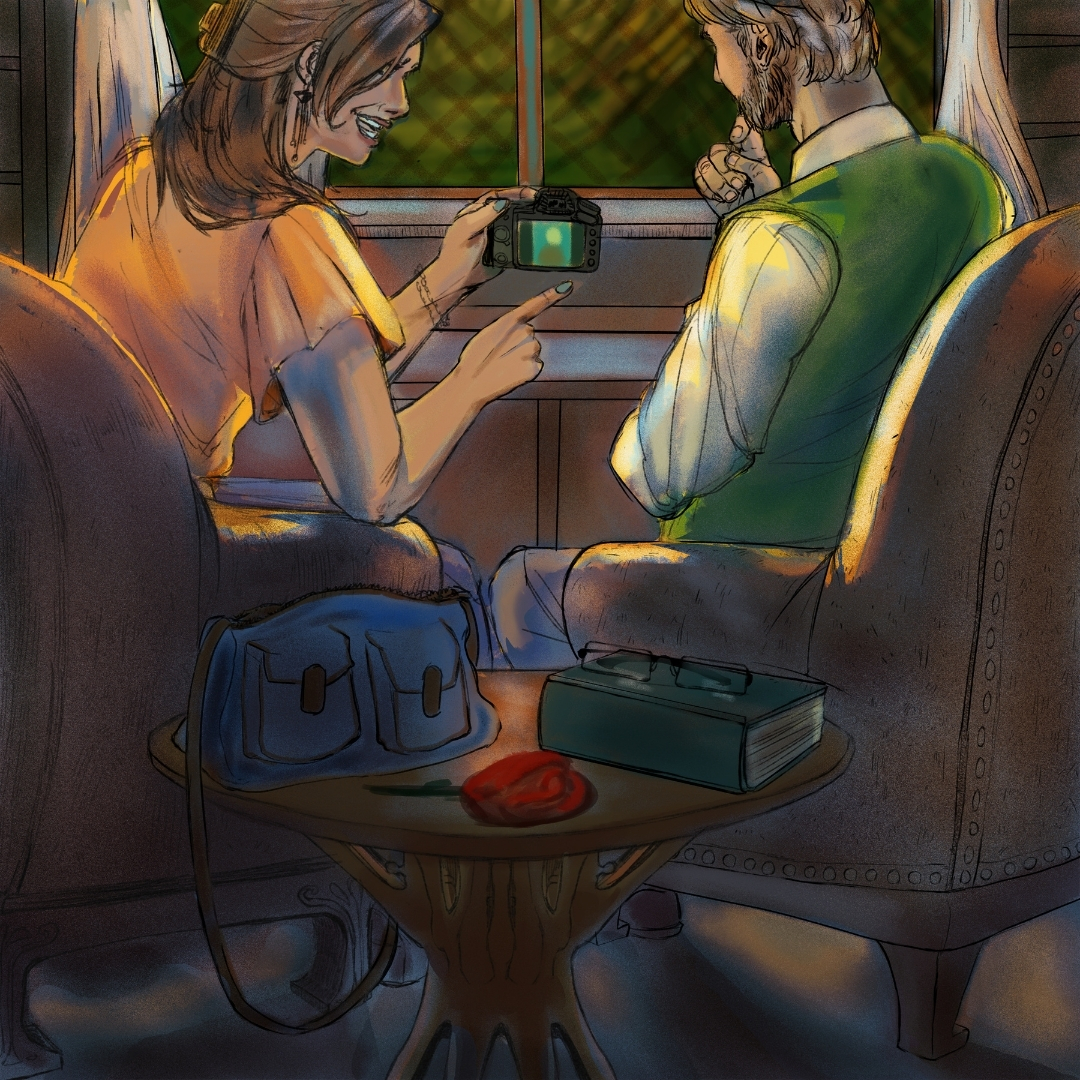 Our illustrator Cara Harrington interprets Jessica Stamp's short story scene to assist in modeling the visual representation of the final short stories produced in Creative Writing this six weeks.