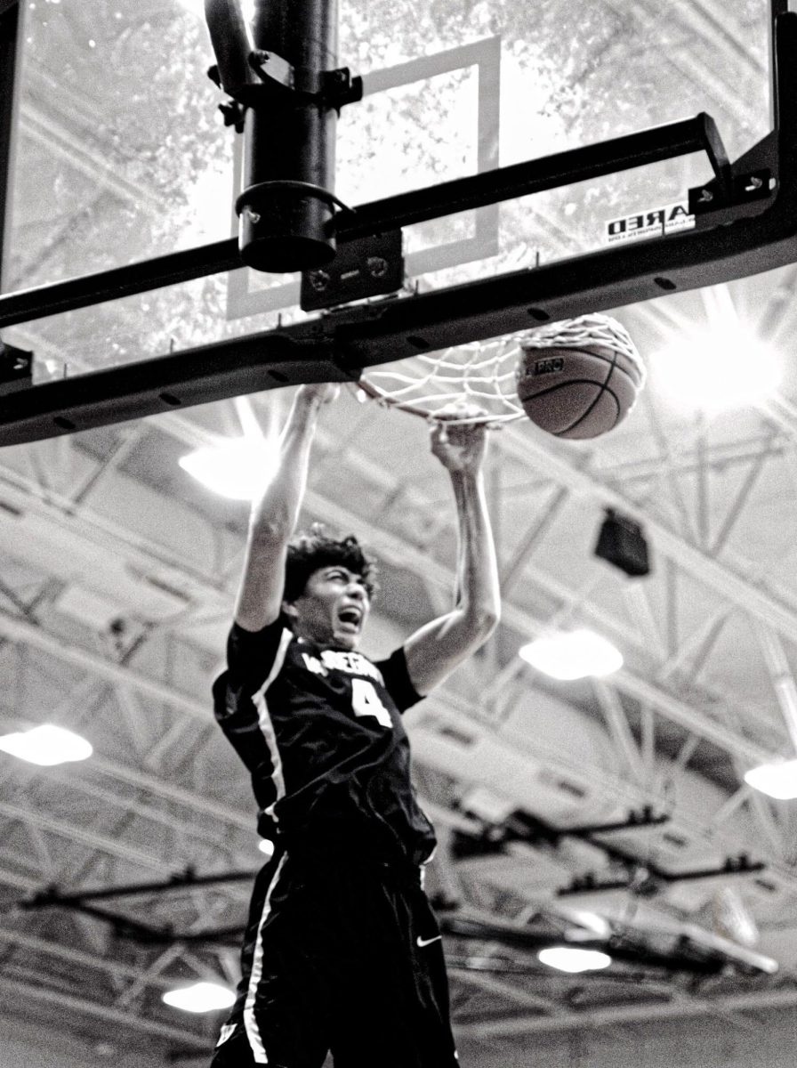 Senior Hayden Brannan goes up for a dunk. 